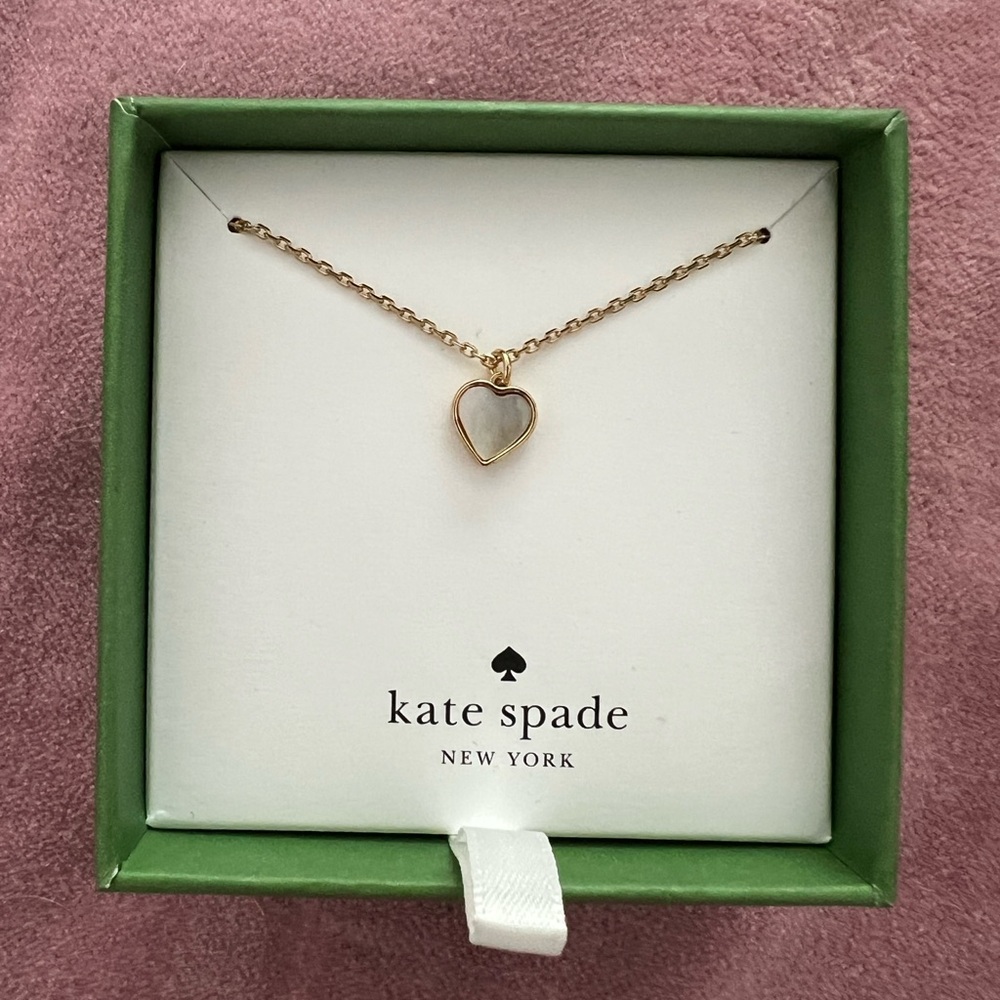 Kate Spade New York Gold Plates Pave Bow Necklace Dainty Crystal Bow Pendant - Picture 1 of 4